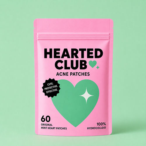 a pink packet with a heart on it